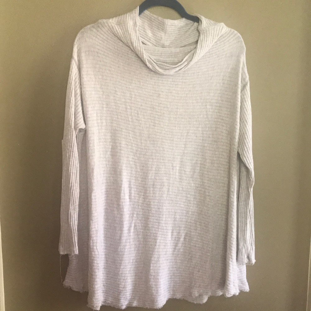 Free People Oversized Light Grey Sweater Small